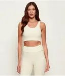 Топ cropped fit Ea7, экрю - фото