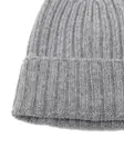 Шапка бини в рубчик Dell'Oglio, серый - фото 3