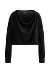 Топ OYSHO DRAPED NECK, Black - фото 6