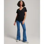 Футболка Superdry Studios Slub Embroidered short sleeve v neck, черный - фото 3