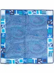 Платок с логотипом Etro, синий - фото 2