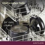 Anolon SmartStack, набор жестко анодированных сковородок для раскроя, 2 предмета, черный, черный - фото 5