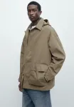 Парка с карманами Massimo Dutti, Beige - фото