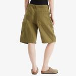 Легкие льняные шорты-бермуды Good American, зеленый - фото 3