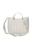 Сумка-тоут с монограммой Armani Exchange, белый - фото 6