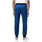 Двухцветные монограммные спортивные брюки VERSACE, синие - фото 5