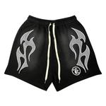 Шорты Hellstar Flame Shorts, цвет Black/Grey - фото