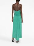 Lanvin платье макси с драпировкой, зеленый - фото 3