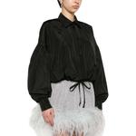 MSGM Женская черная рубашка - фото 6