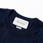 Джемпер с вышивкой gg GUCCI, синий - фото 9