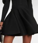 Мини-юбка в рубчик из смесовой шерсти ALAÏA, черный - фото 4