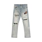 Джинсы Amiri Vintage Patch Slim Jean, Antique Indigo - фото