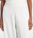 Широкие брюки-клёш из крепа Lama Max Mara, белый - фото 4