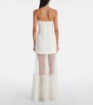 Марелла шифоновое платье-бюстье Simkhai, слоновая кость - фото 3