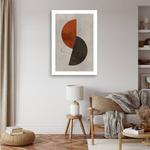 Картина арт-принт KUNSTLOFT Half Geometric Circles, коричневый - фото 2