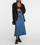 Хлопковый бюстгальтер с кружевной отделкой Ganni, черный - фото 2