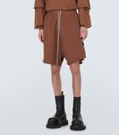 Шорты из хлопкового джерси Rick Owens, Khaki Brown - фото 3