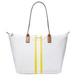 MICHAEL KORS Сумка тоут из холста с кожаными вставками - фото