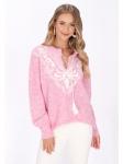Женский свитер розового цвета IZIA - фото 3