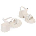 Босоножки Jessica Sophia Slide, бежевый/серебристый - фото 2