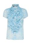 Блуза Saint Tropez LILJASZ CRINKLE SS SHIRT, Blue Leaves Strokes/Blue - фото 5