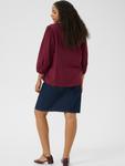 Блуза KAFFE CURVE Loulou, бургундия - фото 4