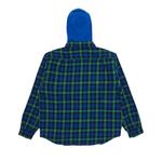 Рубашка Supreme Tartan Flannel Hooded 'Blue', синий - фото 2