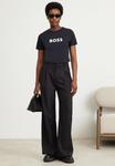 Футболка с принтом BOSS, черная - фото 2