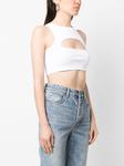 Dsquared2 укороченный топ с вырезами, белый - фото 3