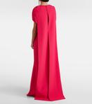 Платье с накидкой из гинкго Safiyaa, Raspberry - фото 3