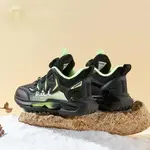 Детские кроссовки Windscreen Low top Kids' BIG WASP, черно-зеленые, из плотного хлопка - фото 4