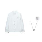 Куртки и пальто унисекс белые, с ожерельем Mizuno, белый (с ожерельем) - фото 2