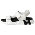 HERMES Мужские белые сандалии Junior One Strap высотой 3,8 см - фото