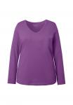 Джемпер Ulla Popken LANGARM BASIC & V-AUSSCHNITT, Purple - фото 6
