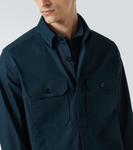 Хлопковая рубашка-оверсайз Zegna, Dark Teal Blue - фото 5