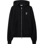 Хлопковый худи Burberry, черный - фото