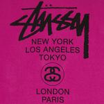 Футболка Stussy World Tour Tee, Berry - фото 3