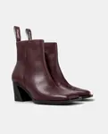 Женские кожаные ботильоны Karole Camper, бордовый - фото 5