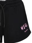 Детские хлопковые шорты с логотипом MSGM MSGM Kids, черный - фото 3