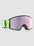 Очки для сноуборда Scott React Glow Green Goggle, amp lavender chrome s3 - фото