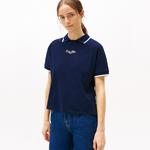 Женская поло Tommy Hilfiger, синий - фото 4