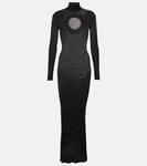 Платье макси Christopher Kane с вырезами Self-Portrait, Black - фото