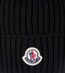 Рельефная шапка из чистой шерсти Moncler Enfant, черный - фото 2