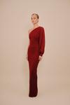 Платье WAL G. HOPE ONE SHOULDER MAXI, Wine/Bordeaux - фото 2