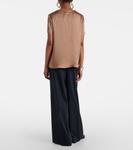 Ребекка топ из сатина S Max Mara, кэмел - фото 3