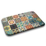 Коврик для ванной Tulup Azulejo, 90x1x90 см, синий - фото