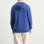 Толстовка с капюшоном и вафельной молнией Palmes, синий - фото 3