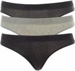 Женские монохромные стринги Calvin Klein, 3 шт., Black - фото