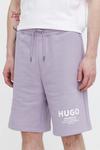 Хлопковые шорты Hugo Blue, фиолетовый - фото