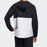 Куртка adidas hooded track Jacket Black White Splicing, белый - фото 4